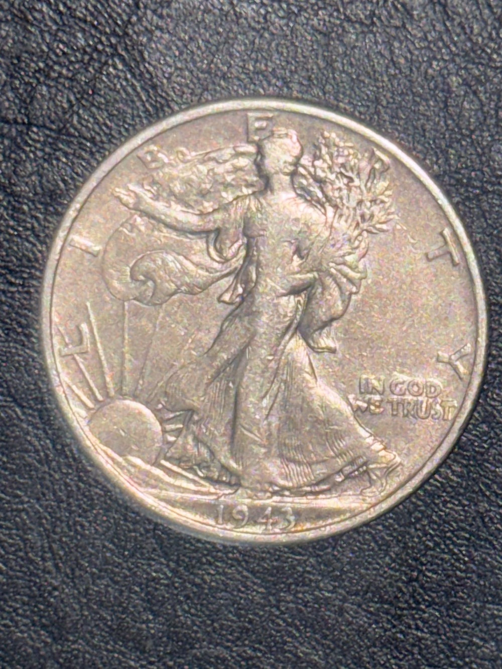 1943 Walking Liberty Silver Half Dollar - Silver Tone